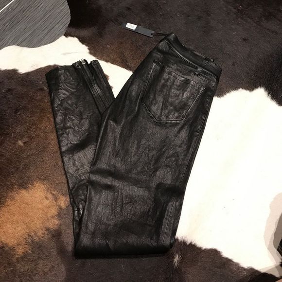 J Brand L8001 Stretch Leather Pant 27 NEW Mid Rise - Picture 6 of 12